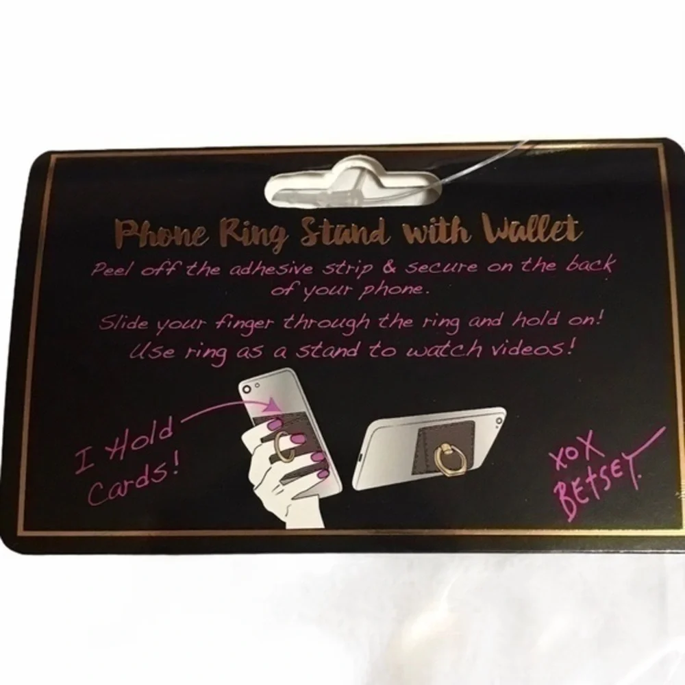 Betsey Johnson Stick-on Phone Ring Wallet- Tie-Dye